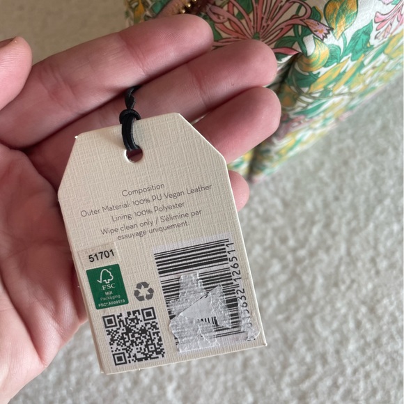 NWT William Morris At Home Honeysuckle Large Wash Bag - Picture 8 of 10